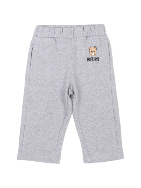 Moschino Kids Teddy Bear logo-print track pants