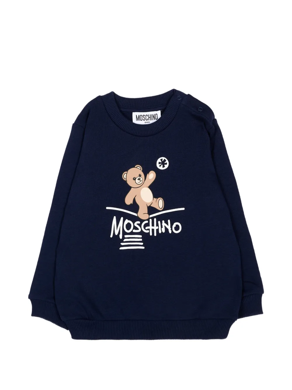 Moschino Kids teddy bear-print sweater - Nero