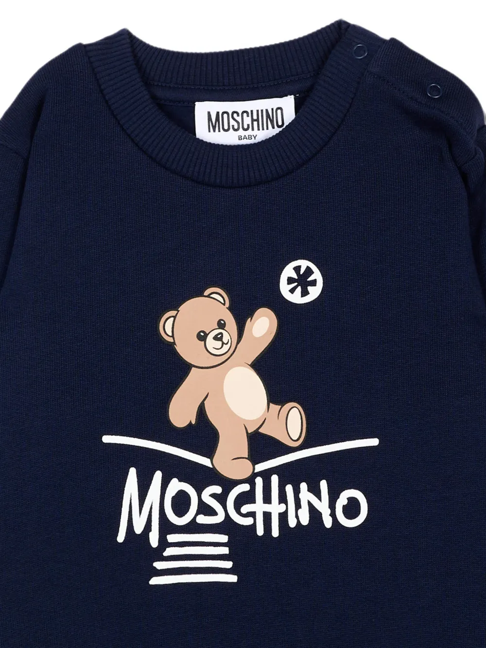 Moschino Kids teddy bear-print sweater Zwart
