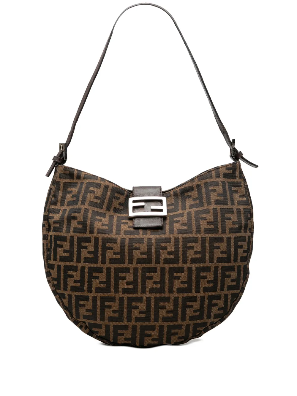 Fendi Pre-Owned 2000-2010 Zucca Croissant Schultertasche aus Canvas - Braun