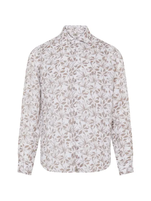 Sonrisa leaf-print long-sleeve shirt