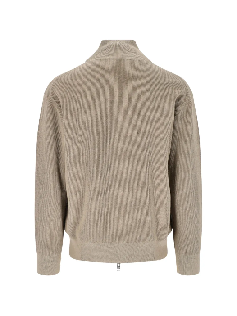 Closed Ribgebreid vest Beige
