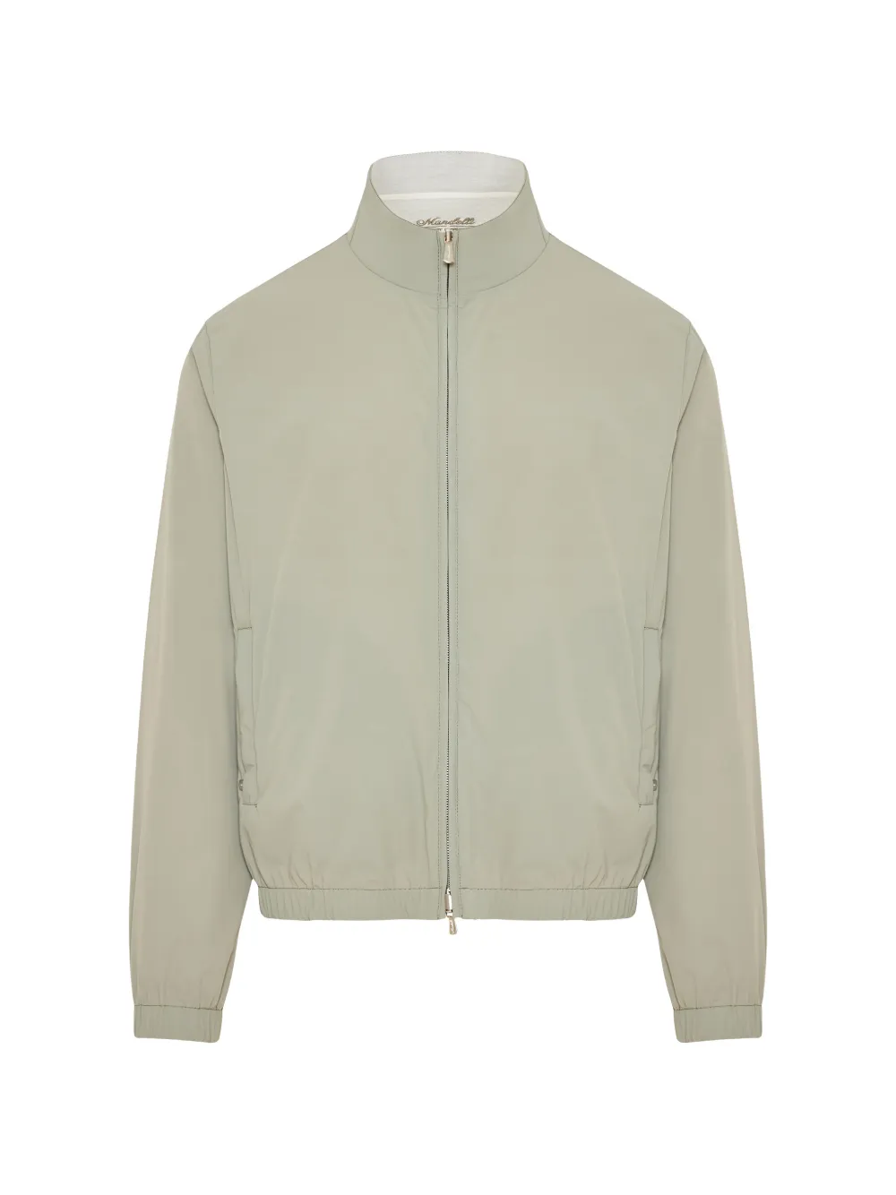 Enrico Mandelli logo-embroidered zip-up jacket - Verde