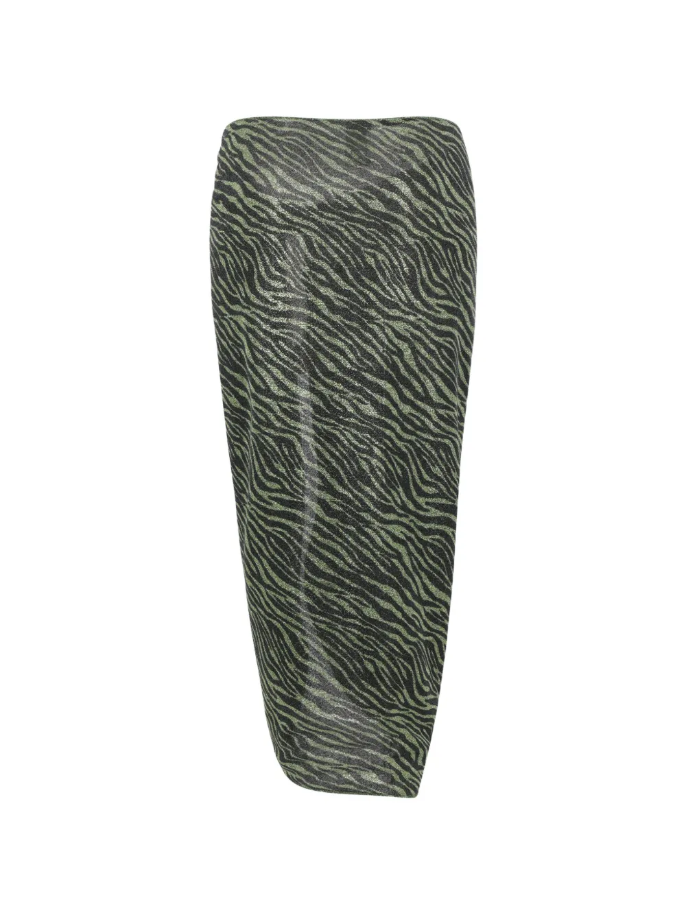 Oséree Lurex wikkeldoek met dieren-print Zwart