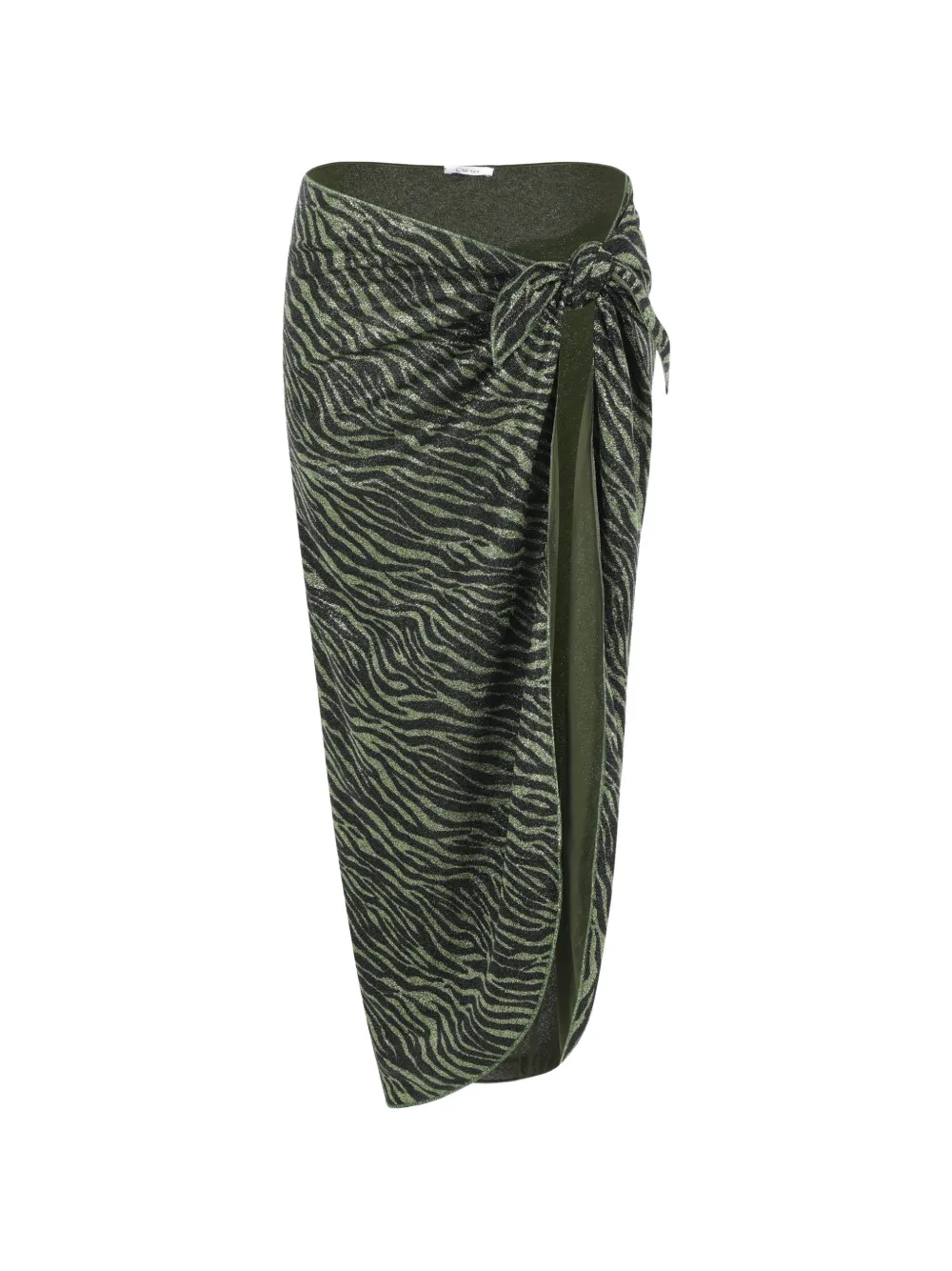 Oséree Lurex-Pareo mit Animalier-Print - Schwarz