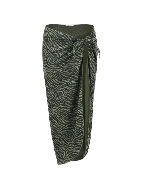 Oséree animal-print lurex pareo