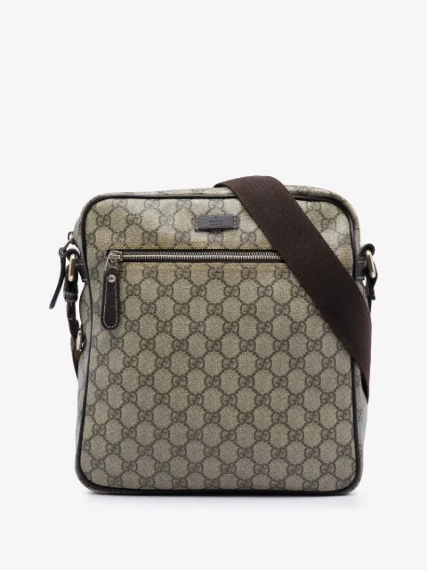 Gucci Pre-Owned GG Supreme 斜挎包(2016-2026年典藏款)
