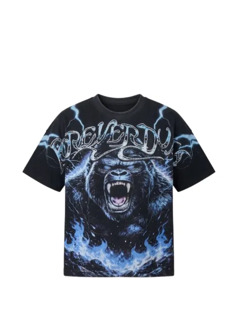 duaa rhinestone-embellished graphic-print T-shirt