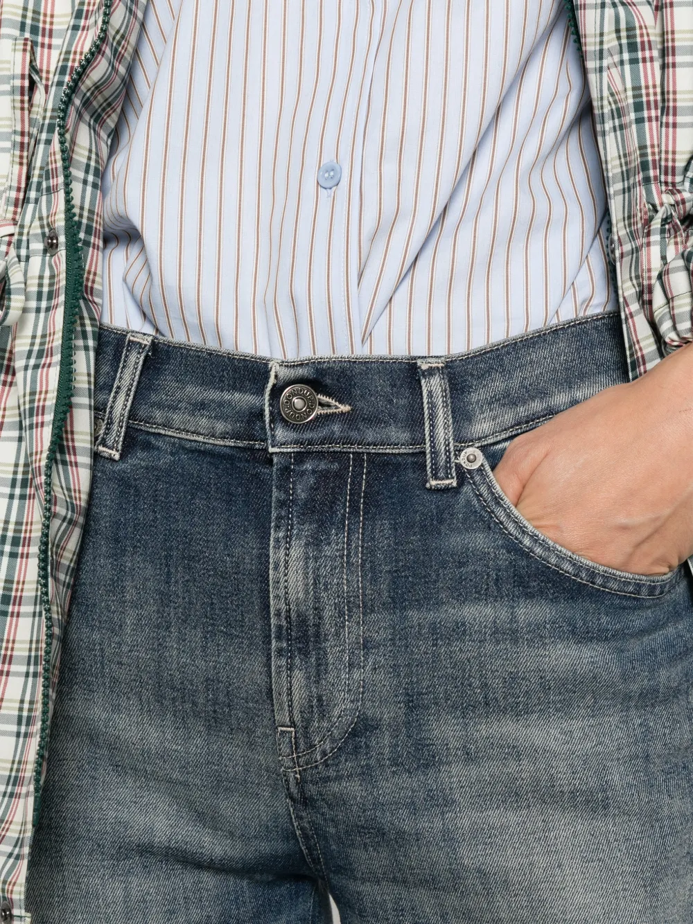 DONDUP Amber jeans met wijde pijpen Blauw