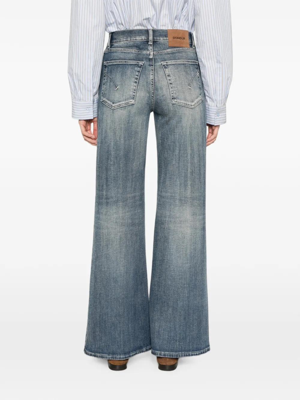 DONDUP Amber jeans met wijde pijpen Blauw