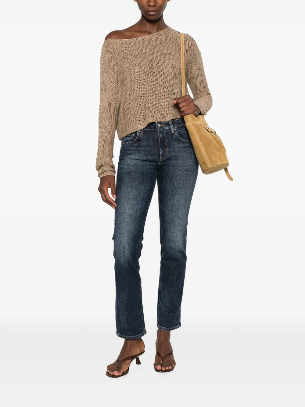 DONDUP Coco straight jeans met vervaagd effect Blauw