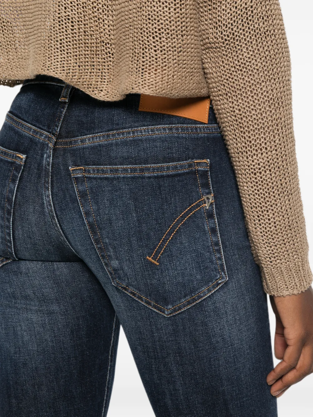 DONDUP Coco straight jeans met vervaagd effect Blauw