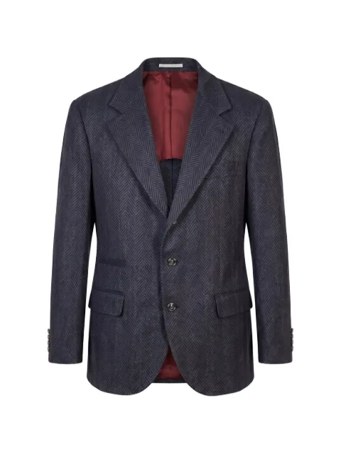 Brunello Cucinelli herringbone-weave blazer
