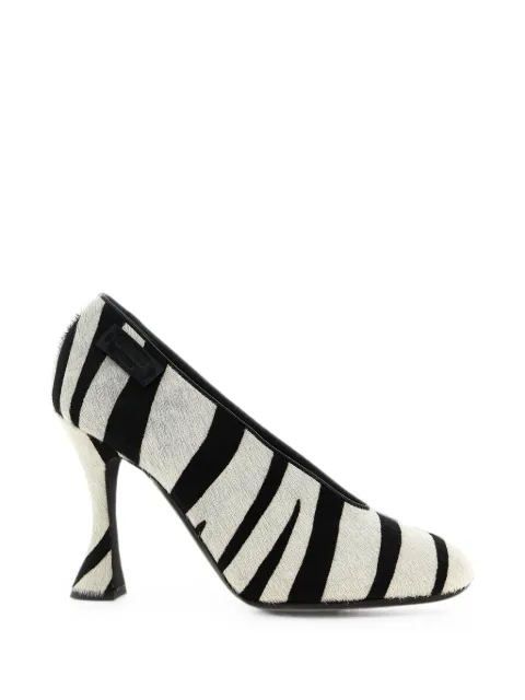 Moschino zebra-print pony-hair pumps