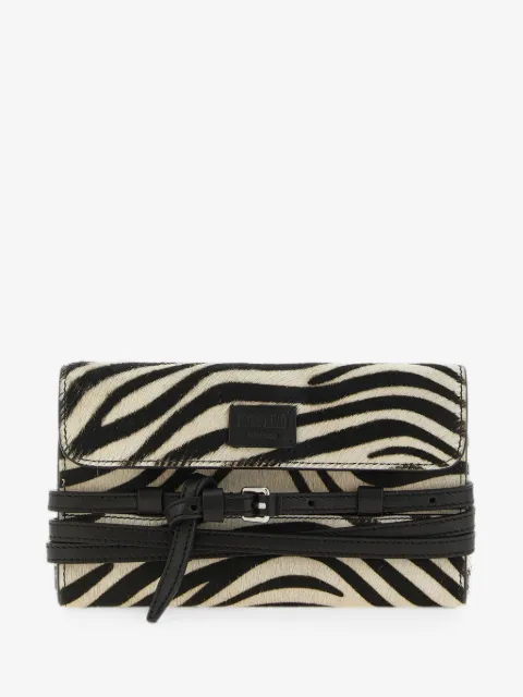 Moschino portefeuille Tie Me à imprimé zébré