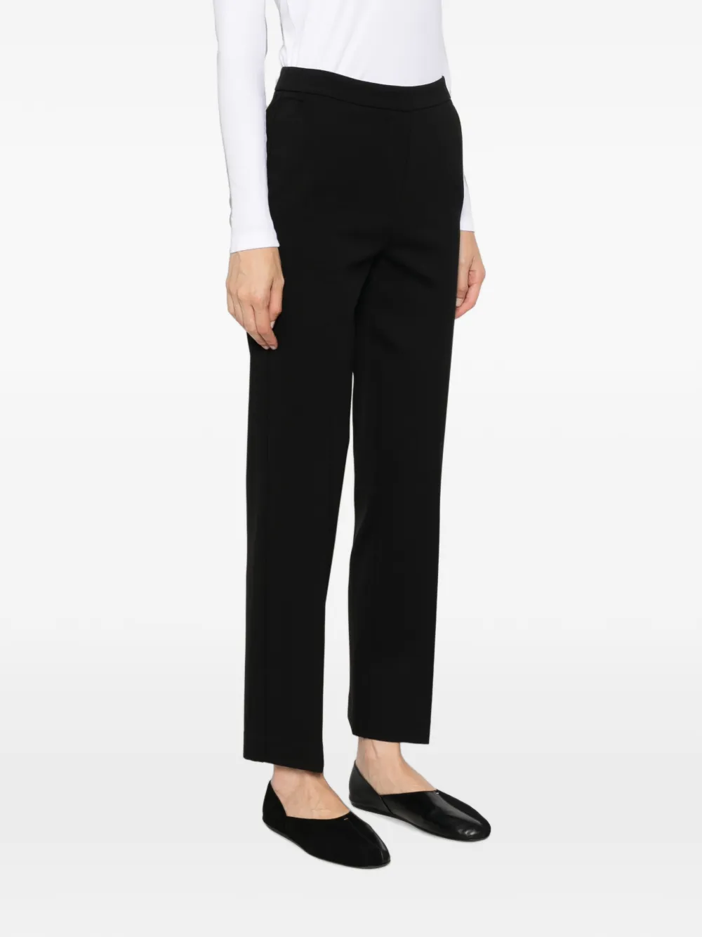 TWINSET Straight broek met verborgen sluiting Zwart