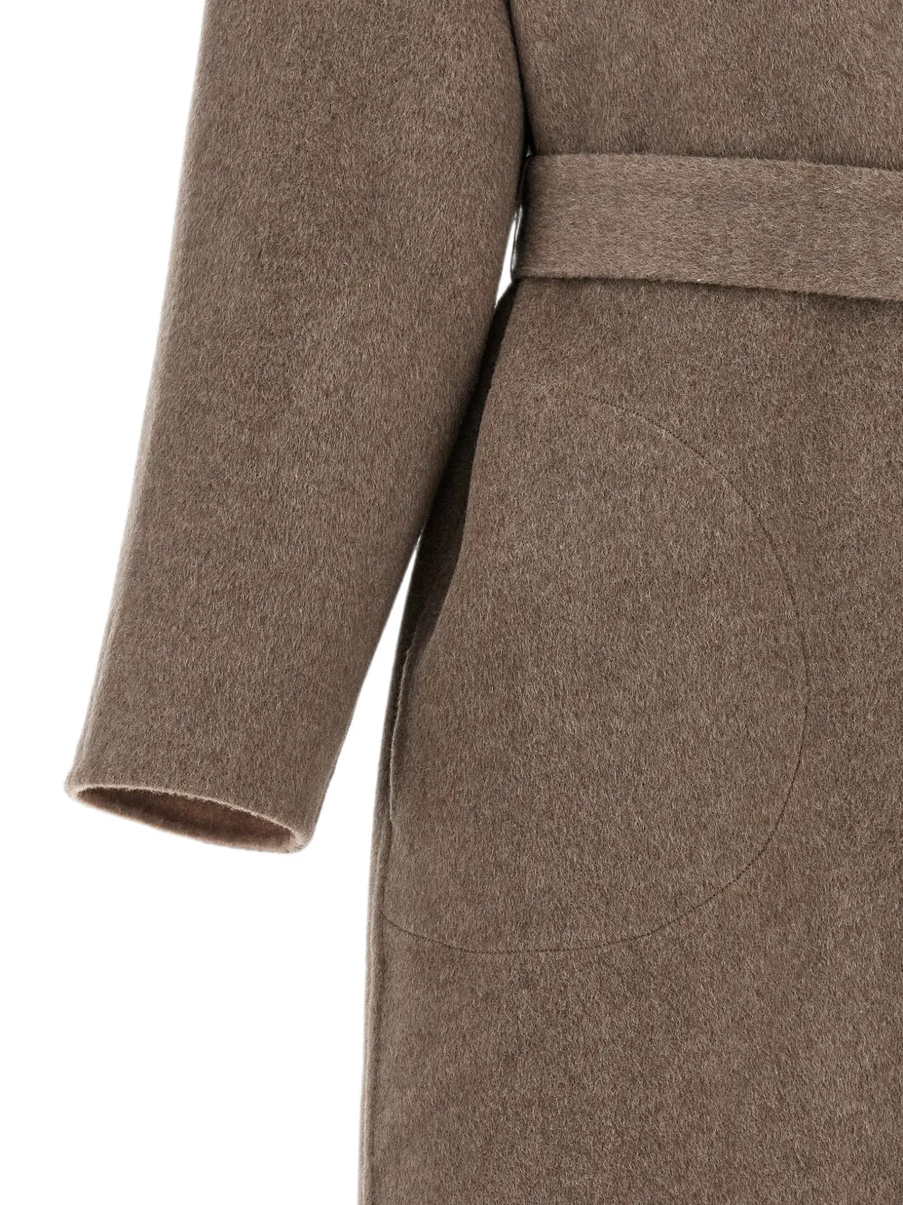Co Belted Robe-style Coat in Brown, view 4