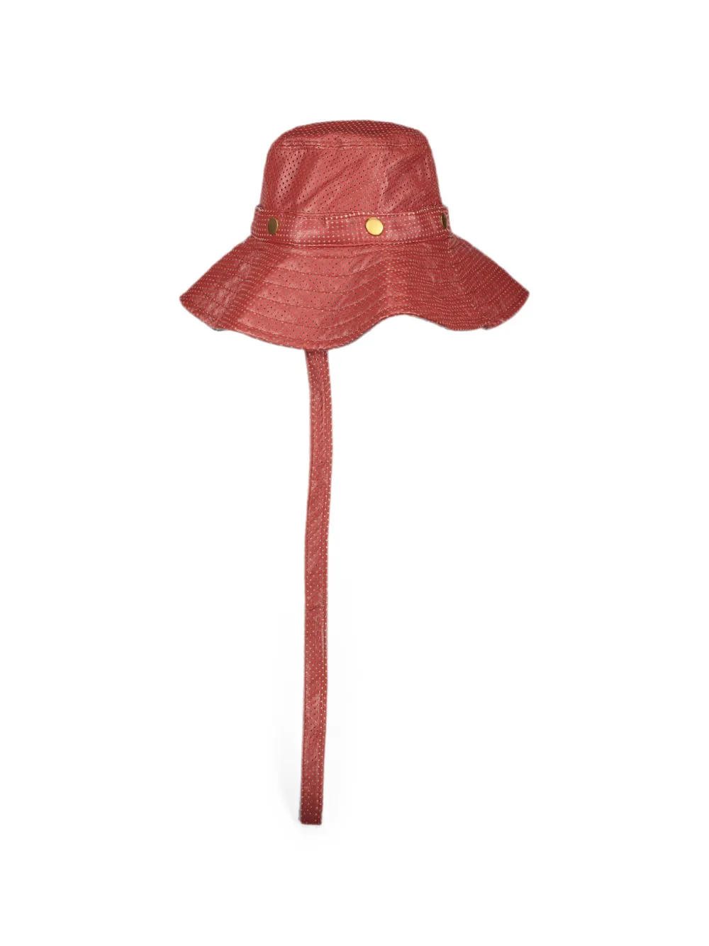 Cédric Charlier perforated-design bucket hat - Rot