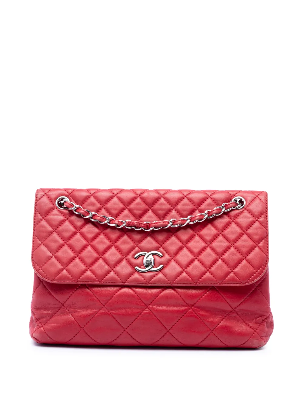 CHANEL Pre-Owned 2010-2011 CC Quilted Calfskin In The Business Flap shoulder bag - Red