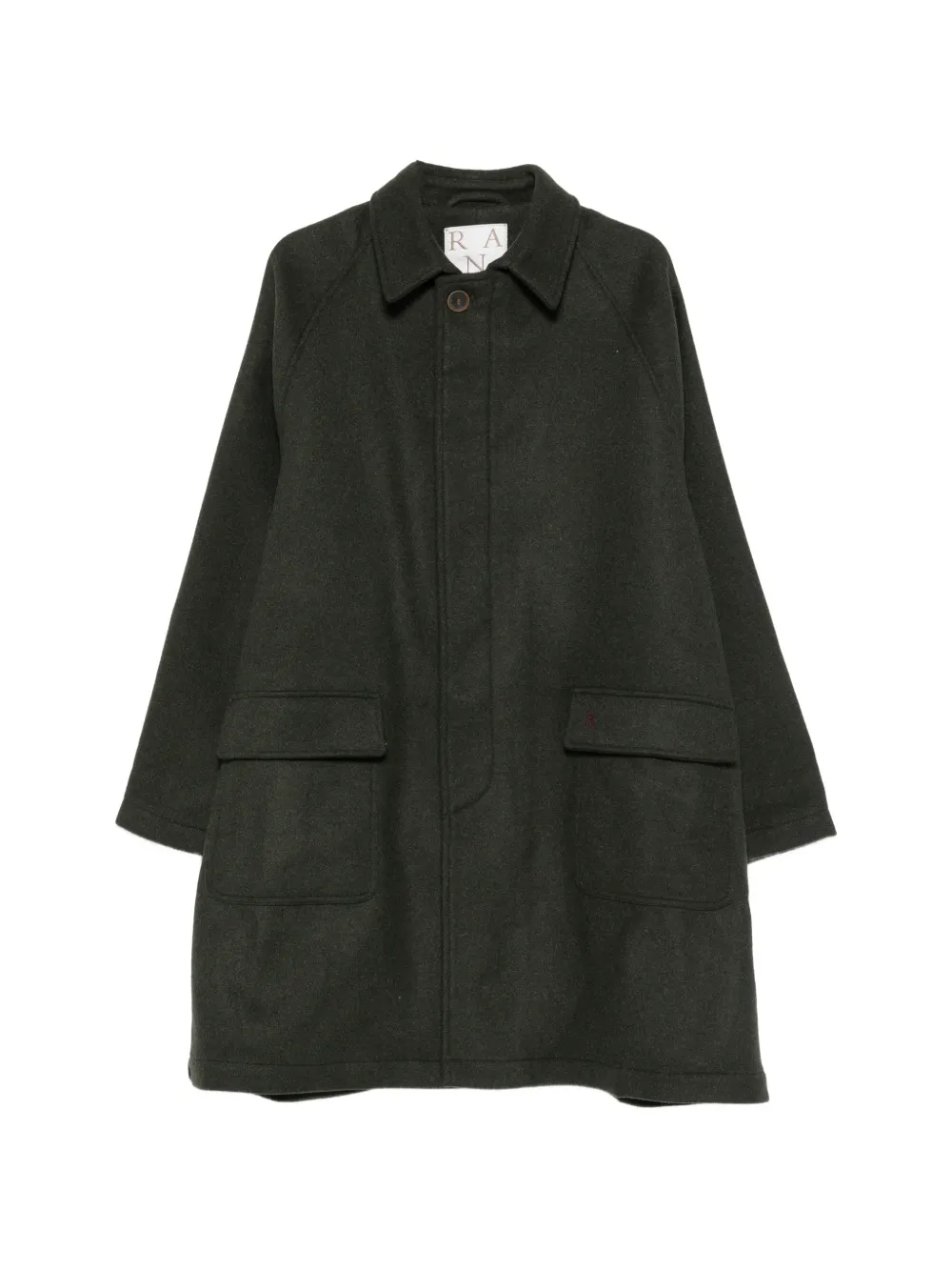 RANRA raglan-sleeve flap-pocket coat - Marrone
