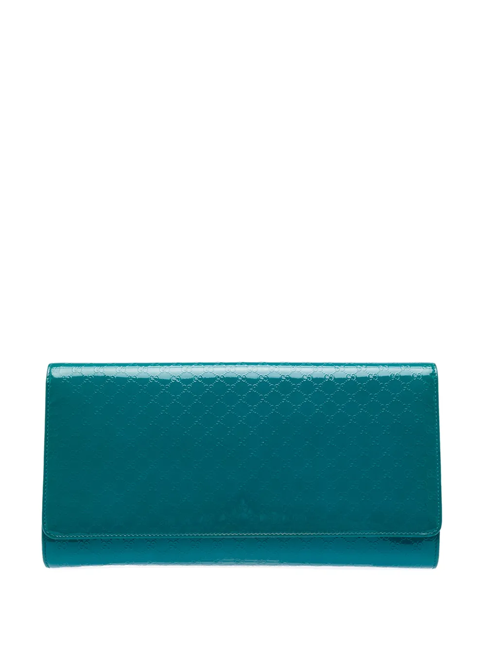 Gucci Pre-Owned Clutch Broadway in pelle verniciata Microguccissima 2016-2026 - Blu