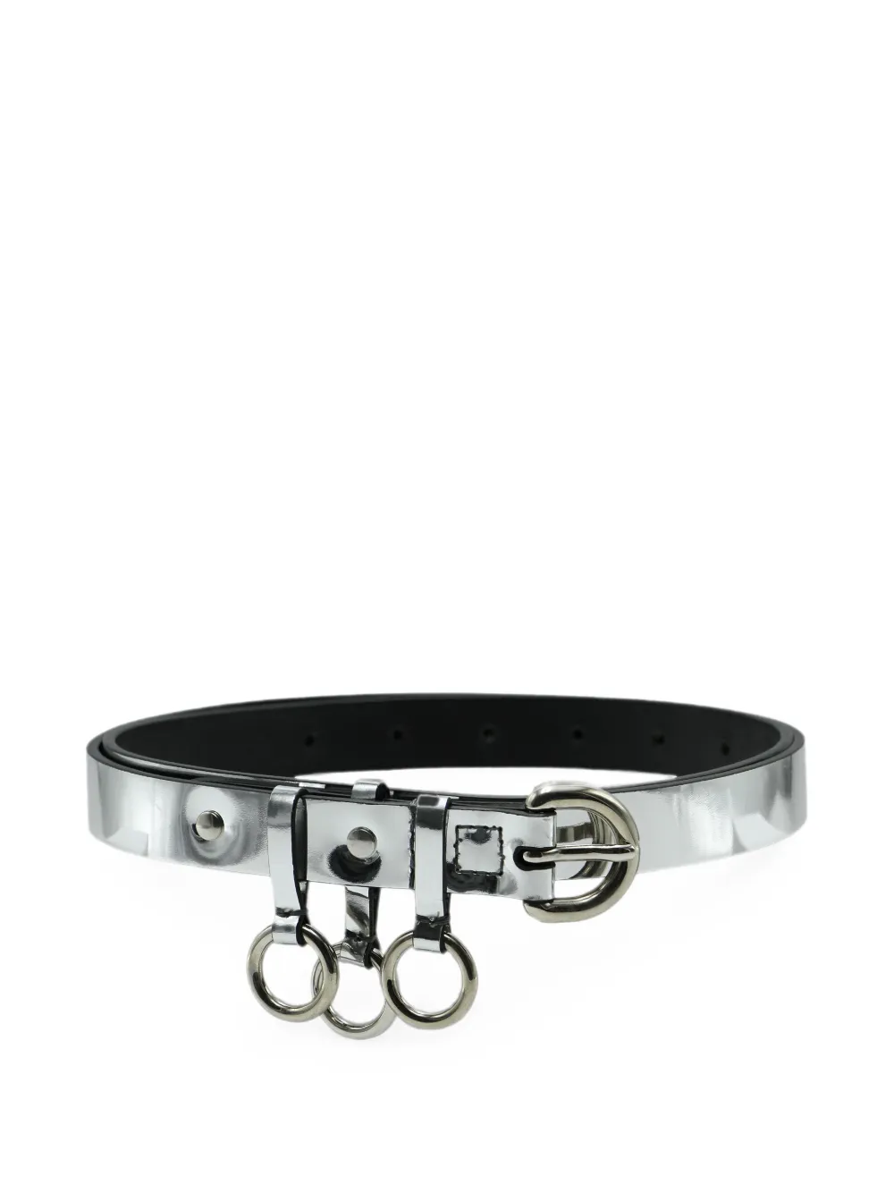 Cédric Charlier ring-detail belt - Argento