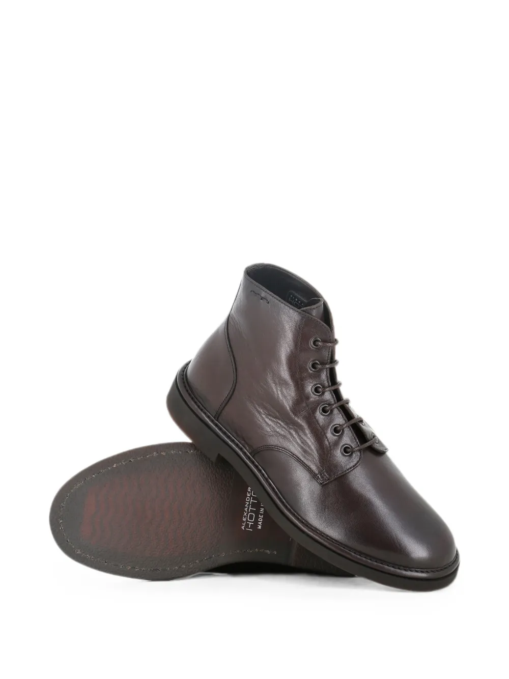 Alexander Hotto lace-up leather ankle boots Bruin
