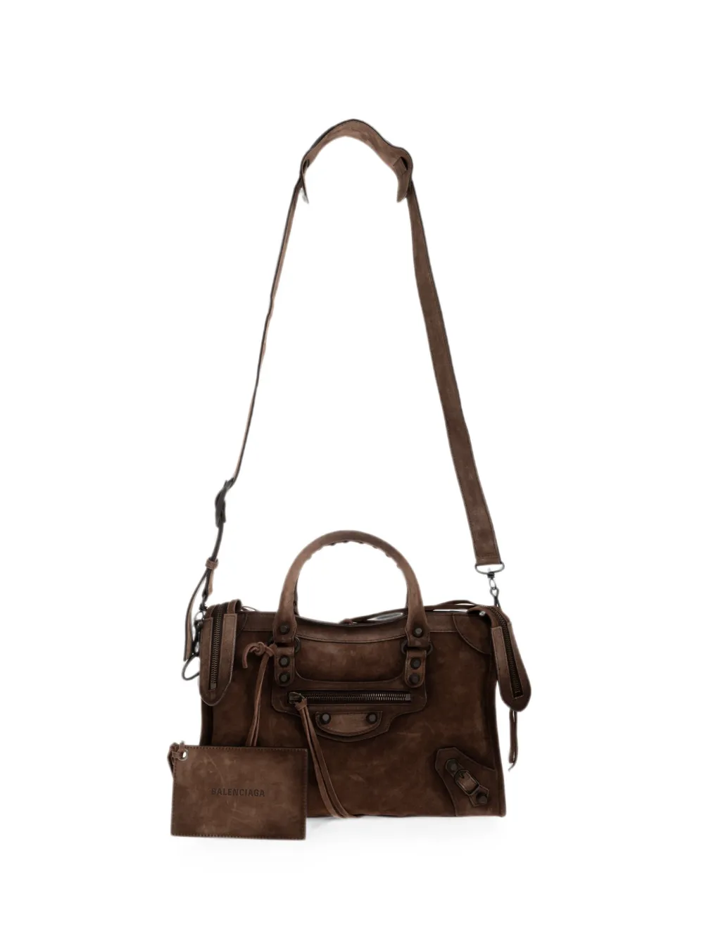 Balenciaga medium Le City leather tote bag - Marrone