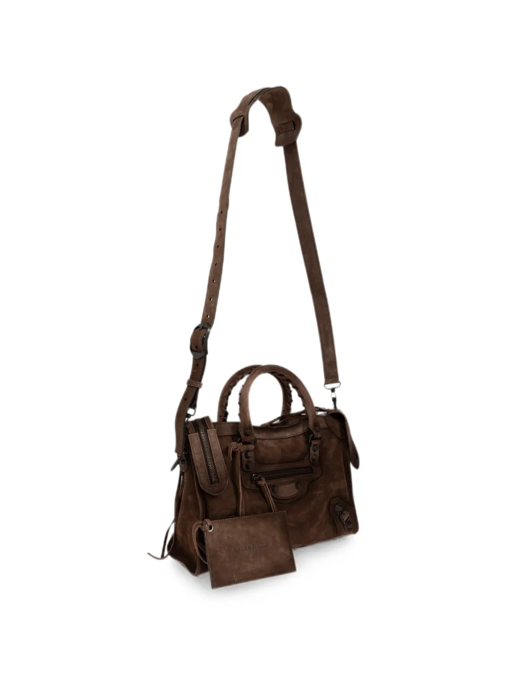 Balenciaga Kleine Le City leren shopper Bruin