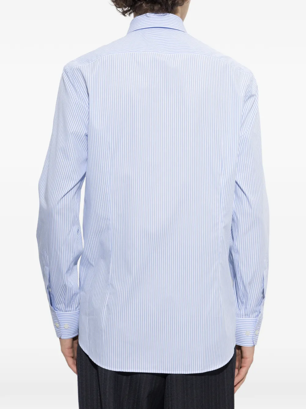 ETRO Gestreept overhemd met geborduurd logo Wit