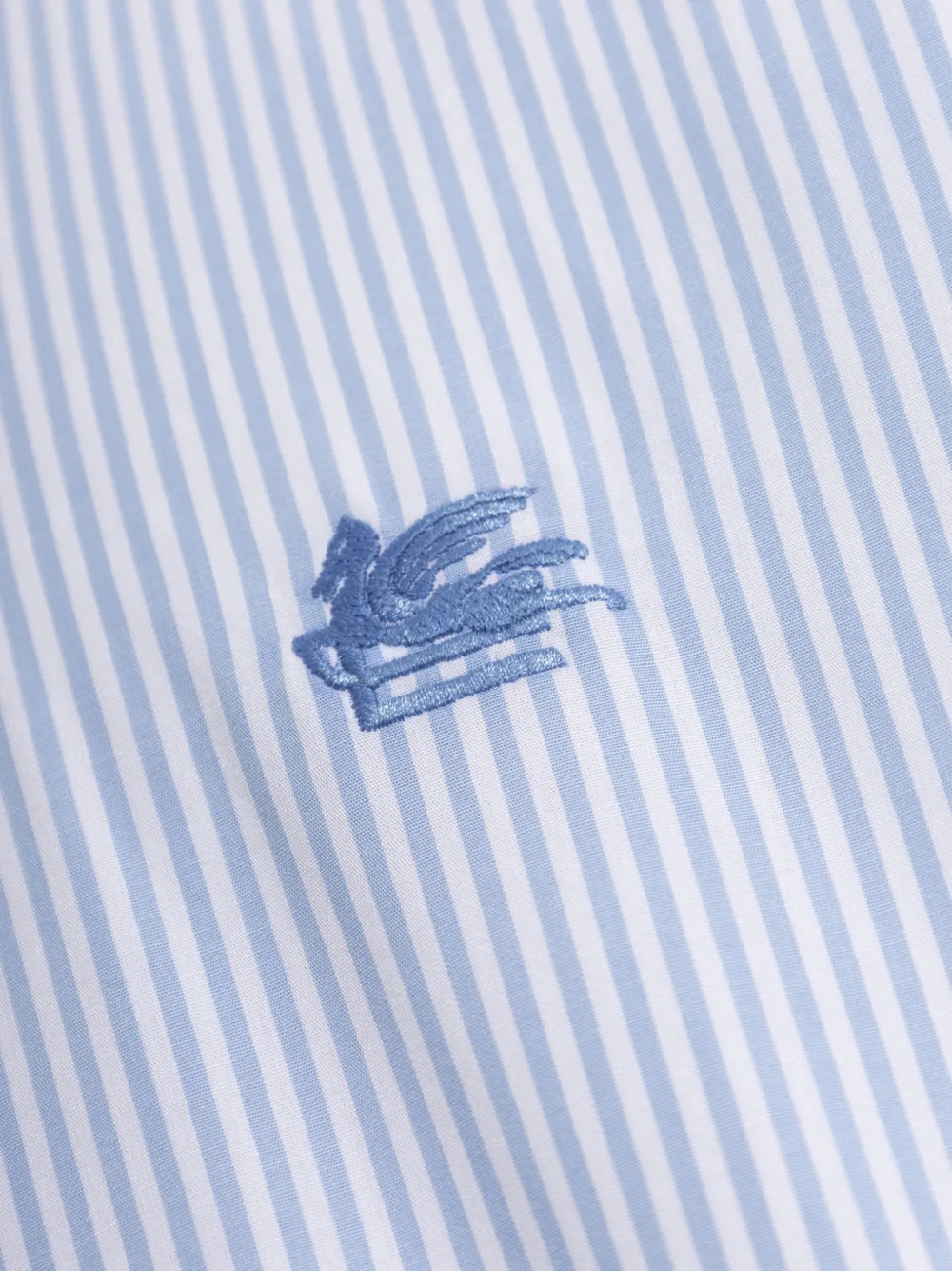 ETRO Gestreept overhemd met geborduurd logo Wit