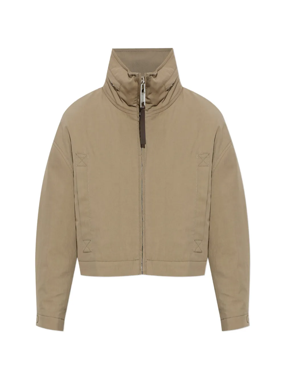 Moschino high-neck cropped jacket - Toni neutri