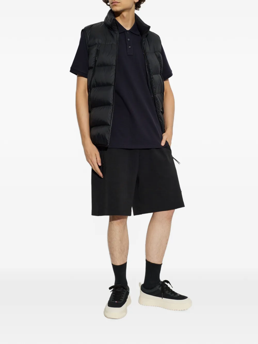 Moncler Poloshirt met logopatch Blauw