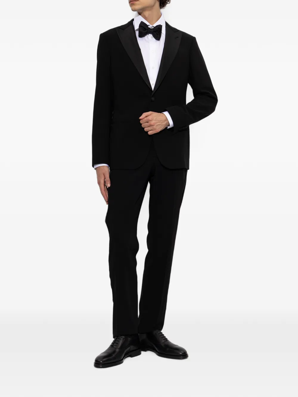 Paul Smith Garson cap-toe leather Oxford shoes Zwart