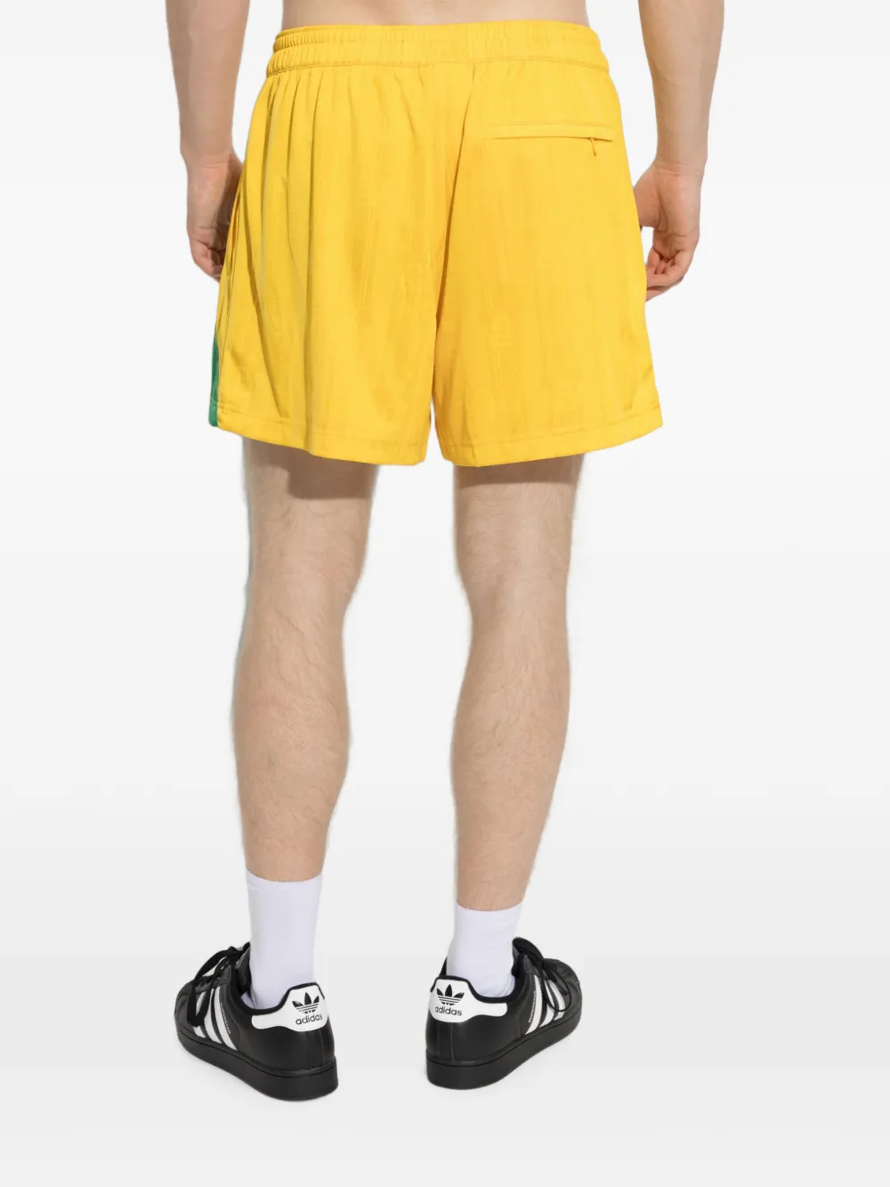 adidas x Disney x Brain Dead patterned-jacquard track shorts Geel