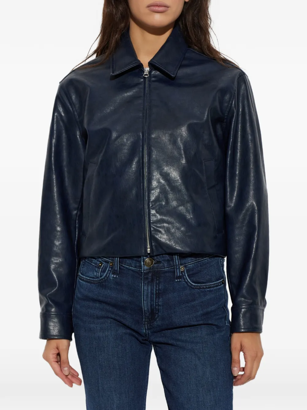 rag & bone Jack met rits en kraag Blauw