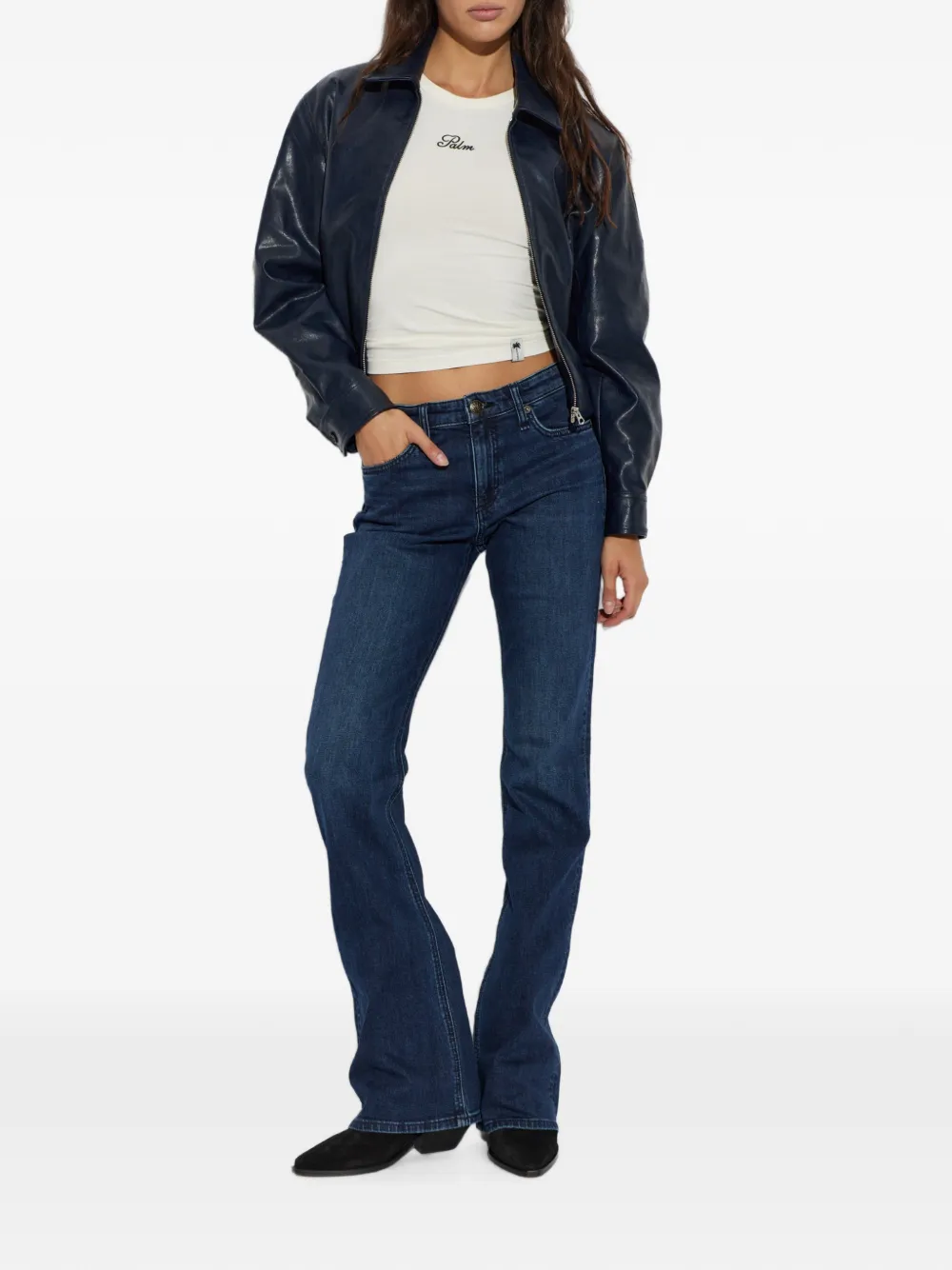 rag & bone Jack met rits en kraag Blauw