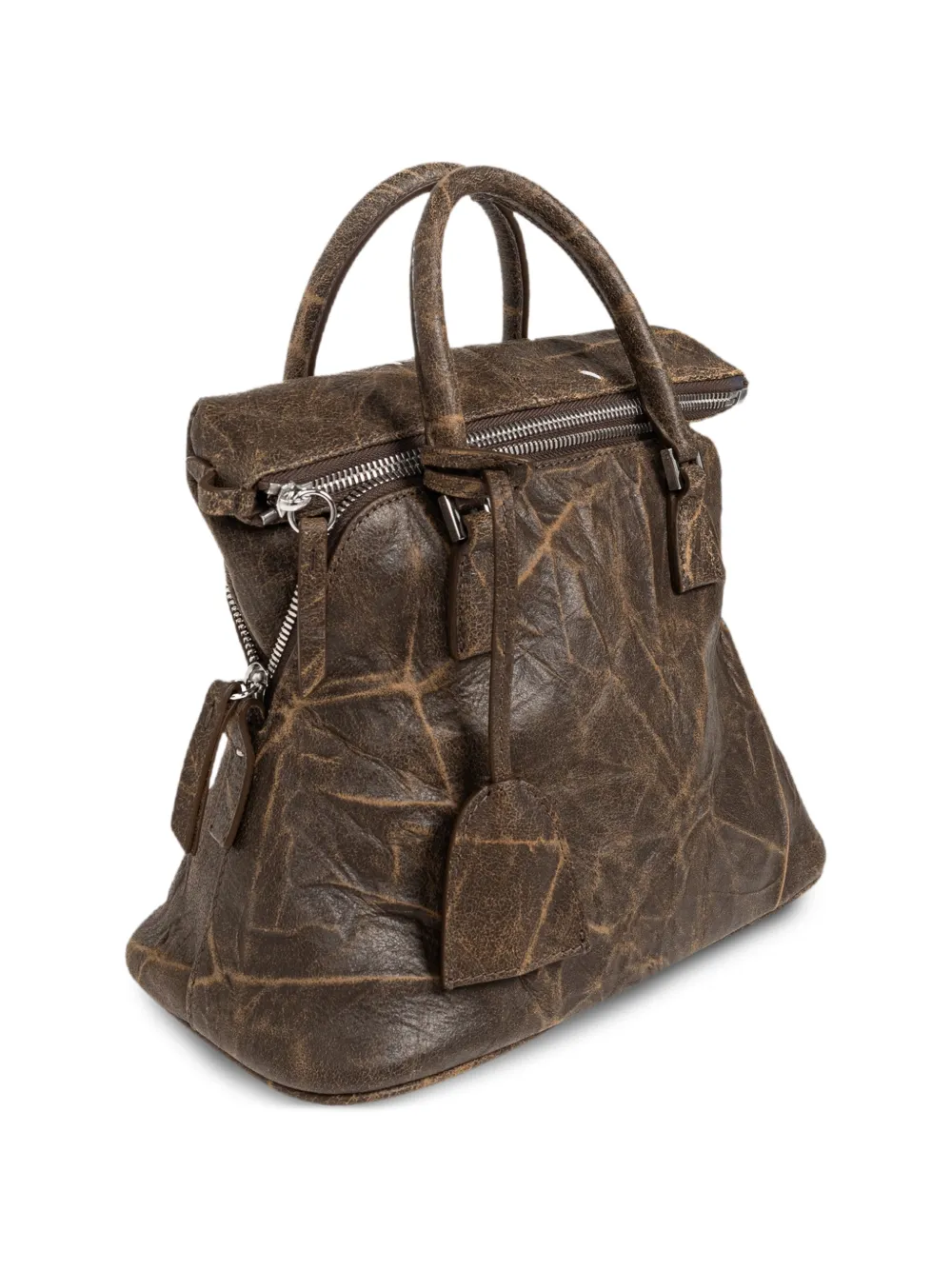 Maison Margiela 5AC leren mini-shopper Bruin