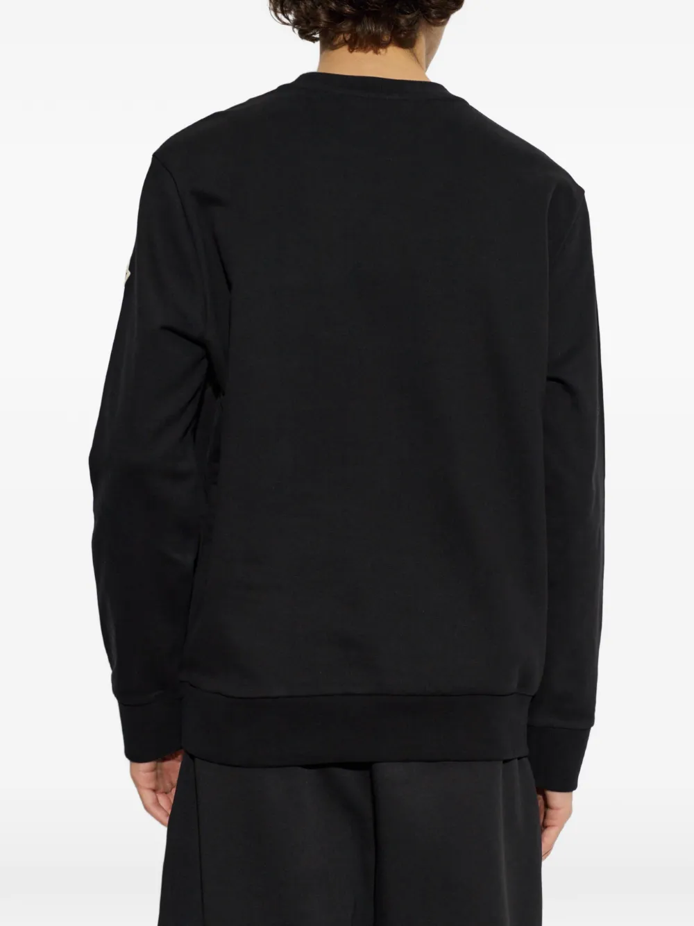 Moncler Sweater met geborduurd logo Zwart