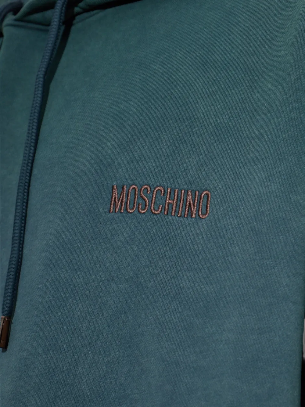 Moschino Hoodie met geborduurd logo Groen
