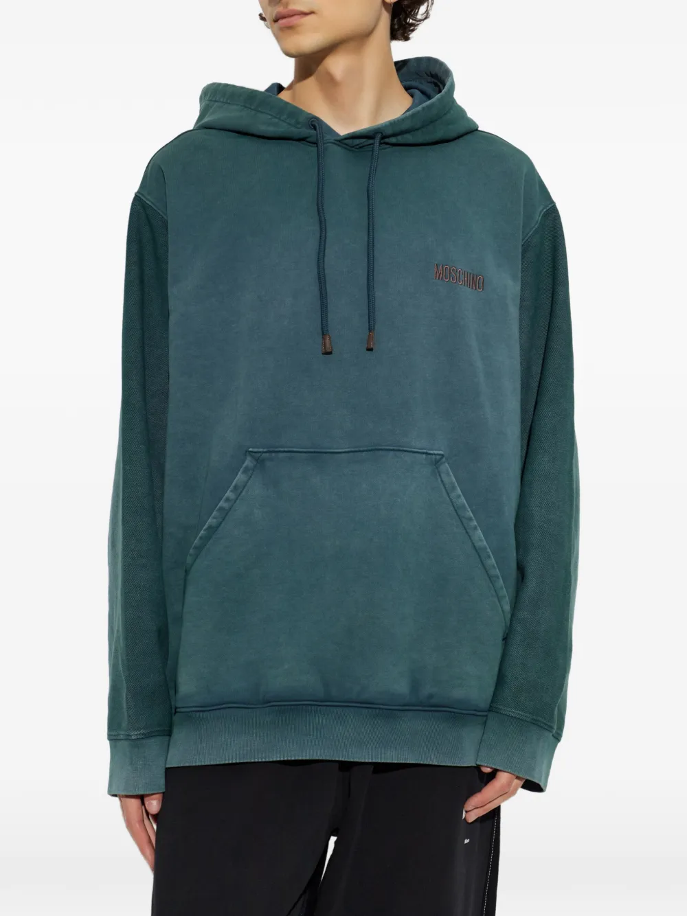 Moschino Hoodie met geborduurd logo Groen