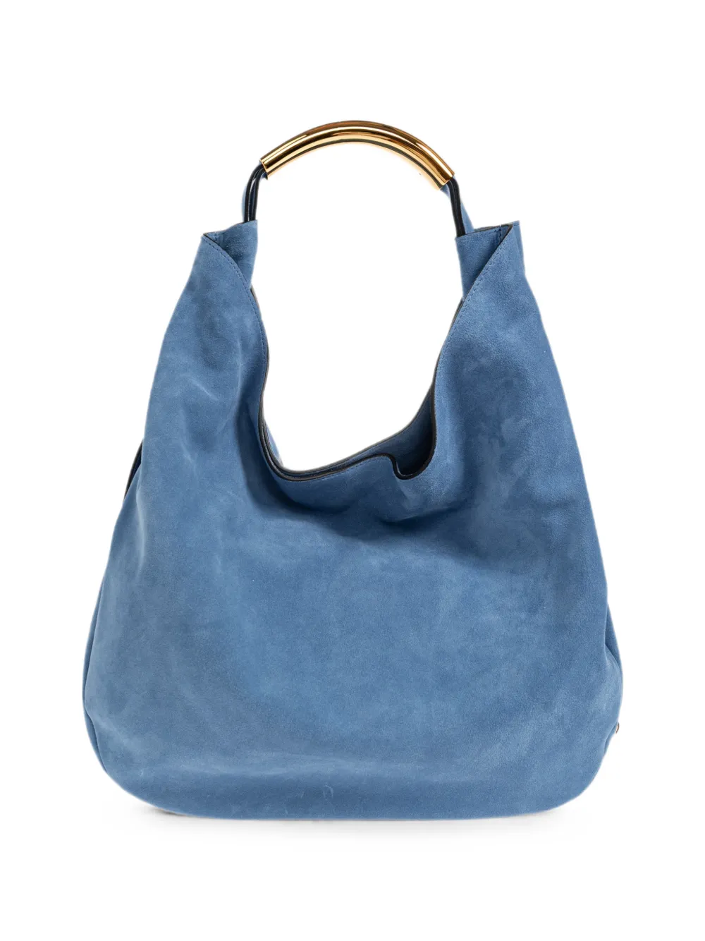 Moschino Medium Handle Me suède shopper Blauw