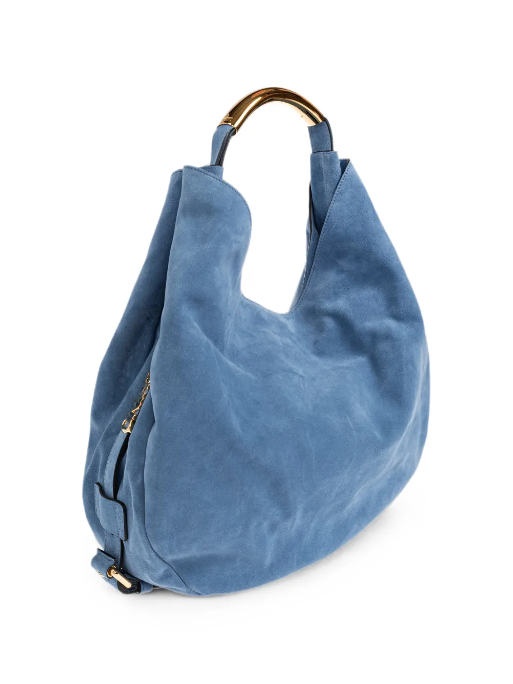 Moschino Medium Handle Me suède shopper Blauw
