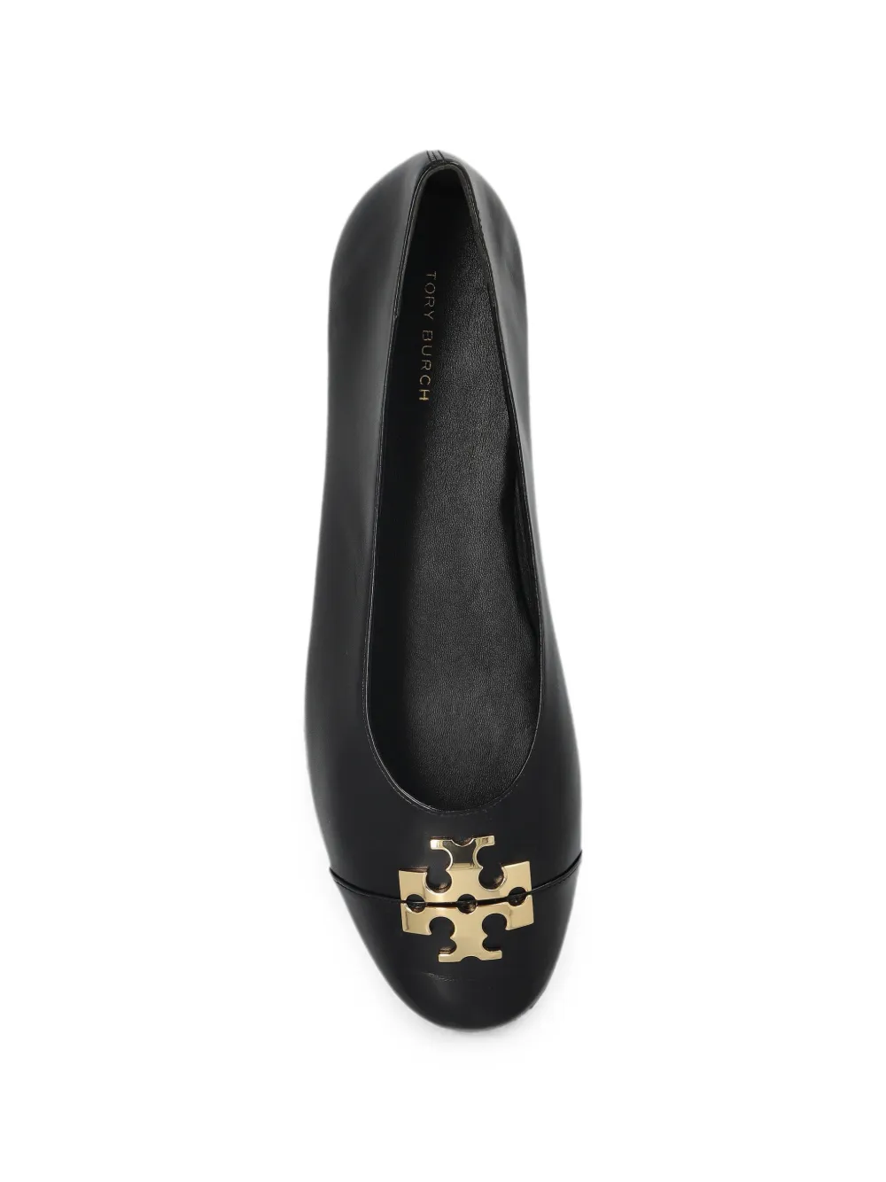 Tory Burch Charlie logo-plaque ballet flats Zwart