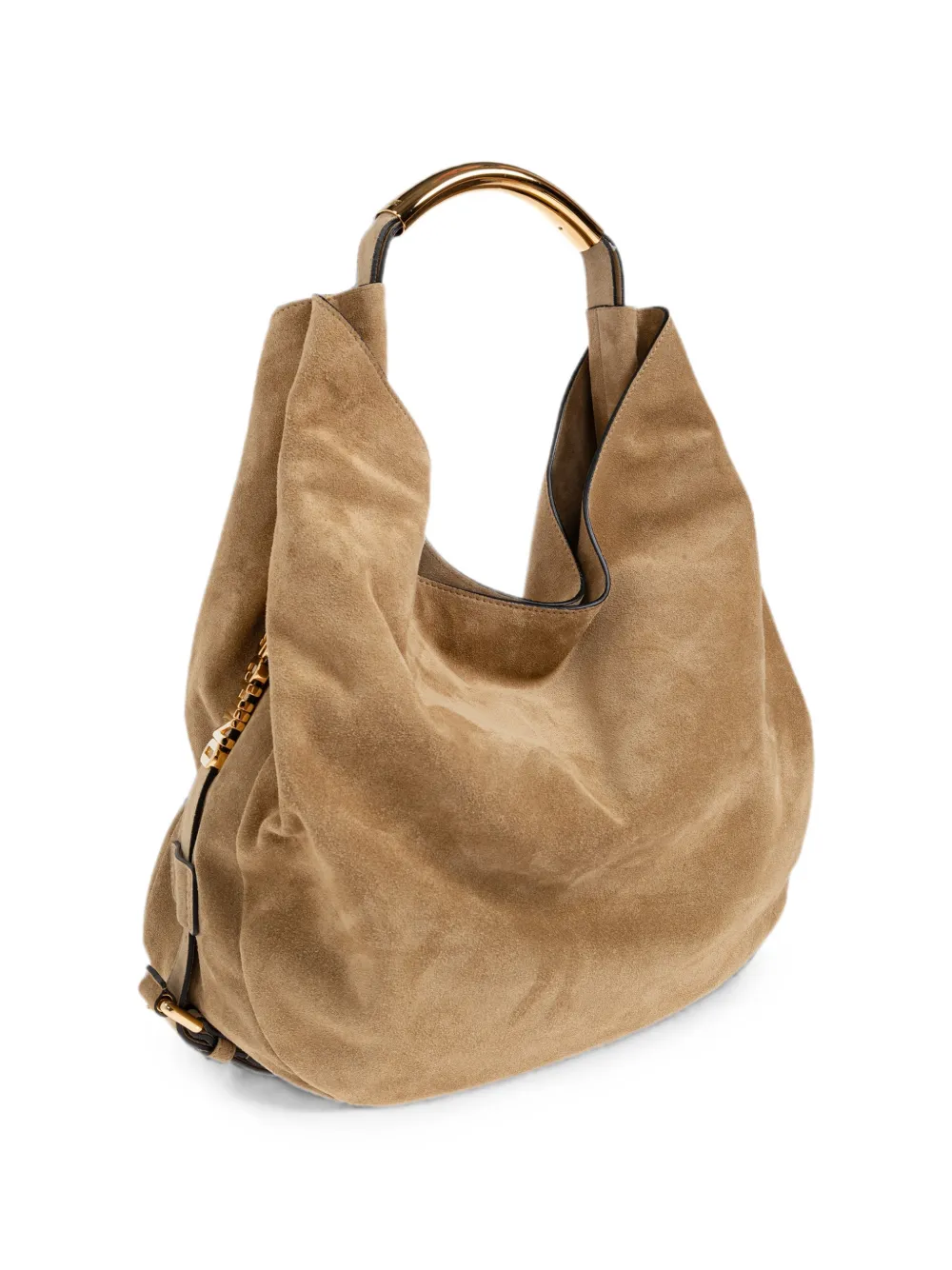 Moschino Medium Handle Me suède shopper Beige