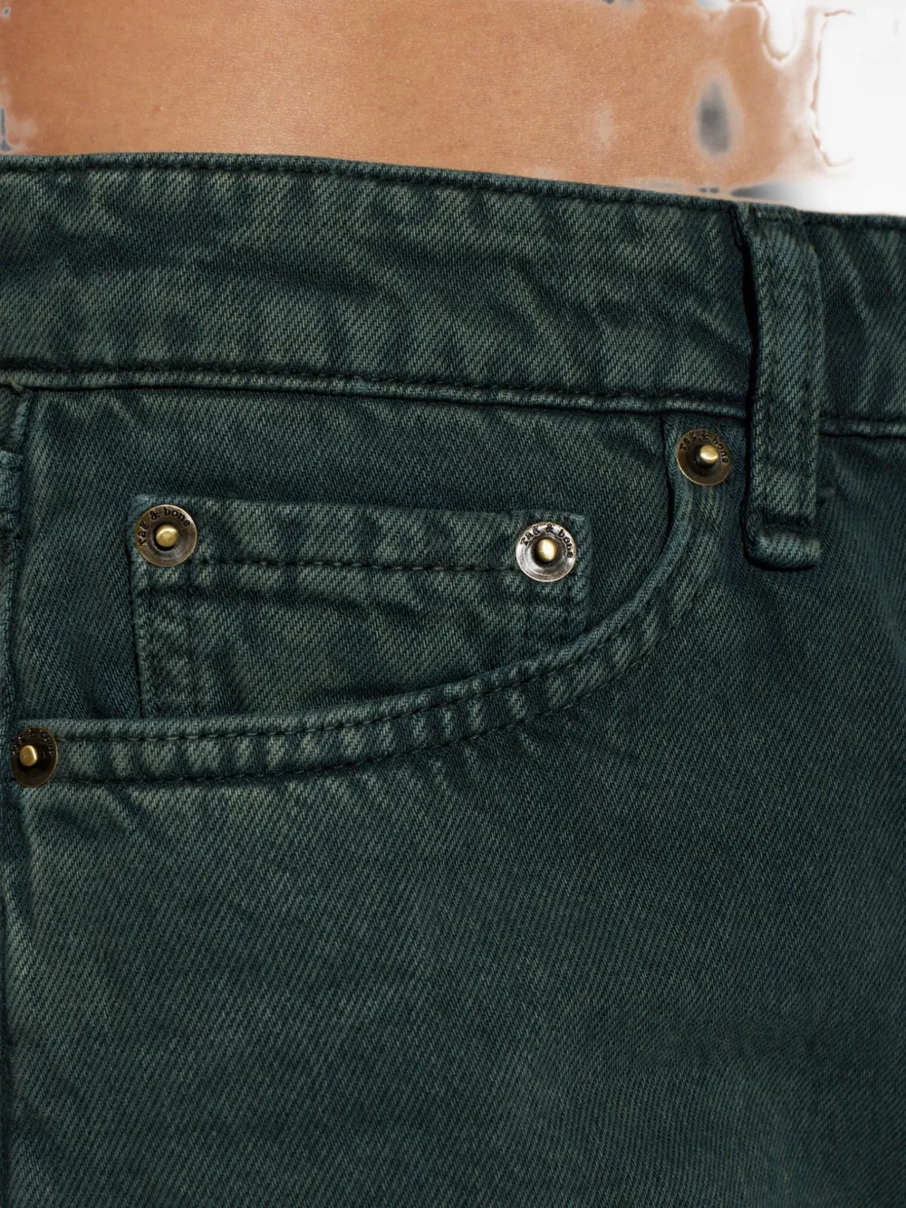 rag & bone Logan straight jeans Groen