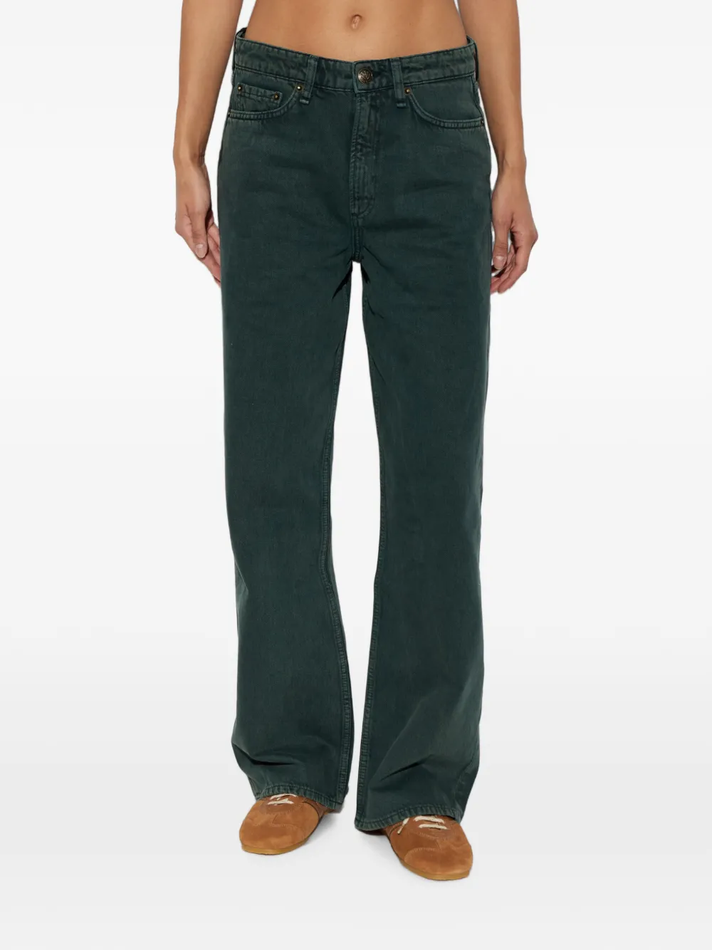 rag & bone Logan straight jeans Groen