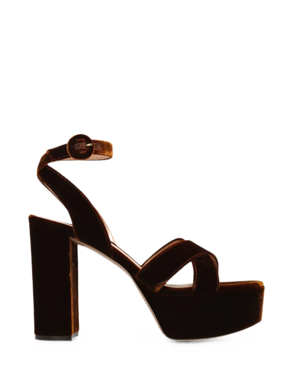 Gianvito Rossi Sabrina Platform Sandals In Brown