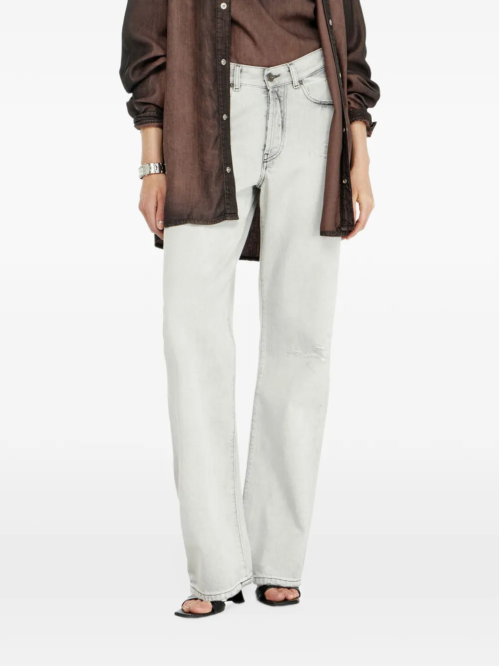 Diesel 1971 D-Sent distressed jeans - Grigio