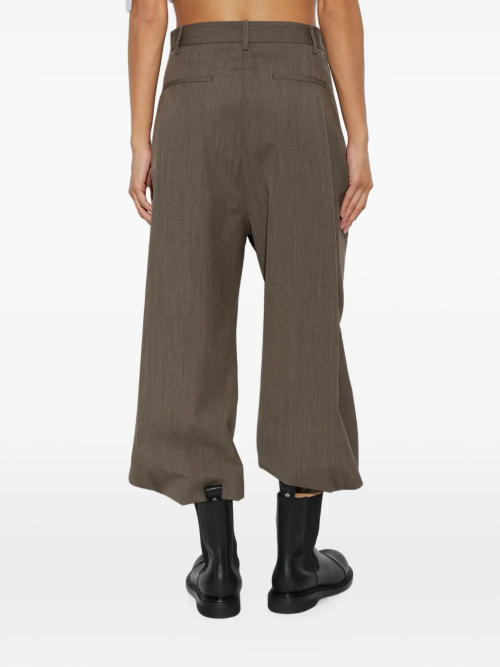 Moschino Wollen plooibroek Bruin